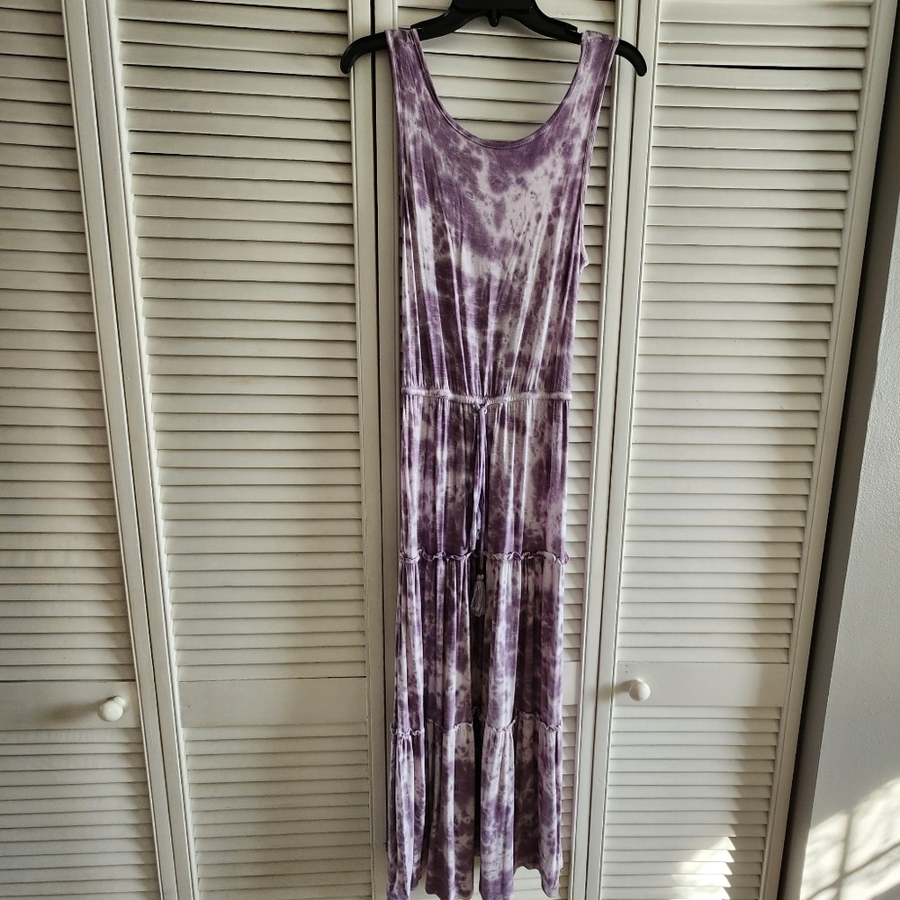 Knox Rose Purple White Tie Dye Dress